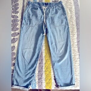 JCrew Ladies Drawstring Denim Pants size 28